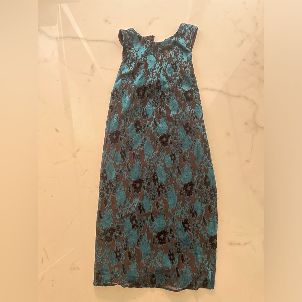 Calvin klein dress vivid blue dress embroided